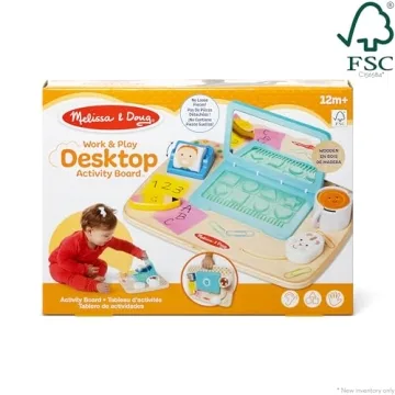 Melissa & Doug Wooden Work & Play Desktop Activity Board
