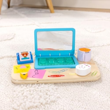 Melissa & Doug Wooden Work & Play Desktop Activity Board