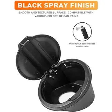 Savadicar Gas Cap Cover, Fuel Filler Tank Door Compatible with 2018-2024 Jeep Wrangler JL JLU 2 and 4 Door, ABS + Aluminum Alloy Structure, Replacement Accessories, Black