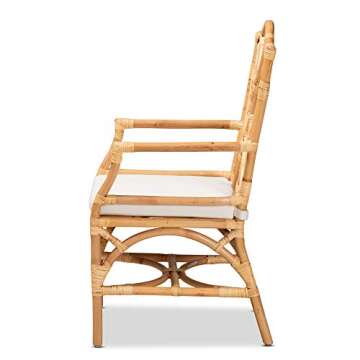 bali & pari Delta Modern and Contemporary Natural Rattan Dining Chair
