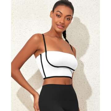 Trendy AngiMelo Women's Longline Sports Bra Tank Top