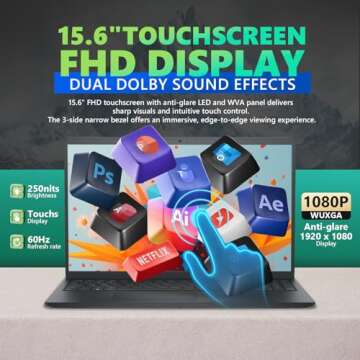 Dell Inspiron 15 Touchscreen Business Laptop with MS Office