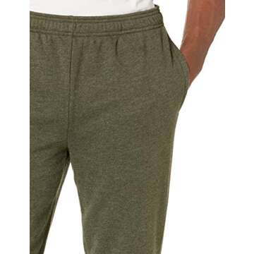 Amazon Essentials Men's Joggers Sweatpants, Fleece, Olive, X-Large, Comfortable Fit