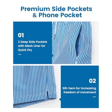 maamgic Mens Swim Trunks with Quick Dry Compression Liner