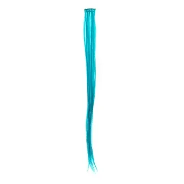 12 Pcs Teal Blue Clip-in Hair Extensions Synthetic Highlights