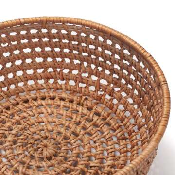 YANGQIHOME Rattan Bread Baskets Set for Kitchen