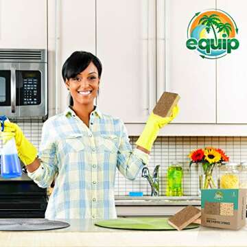 Biodegradable Eco-Friendly Kitchen Sponge & Scrubber