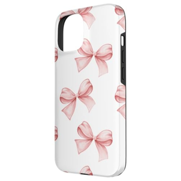 Chic iPhone 15 Pink Bows Case for Girly Aesthetics