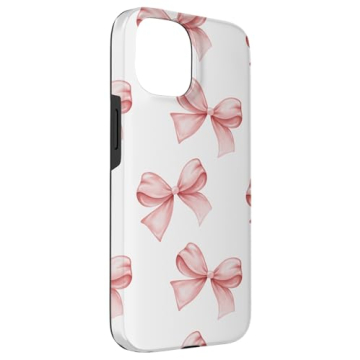 Chic iPhone 15 Pink Bows Case for Girly Aesthetics