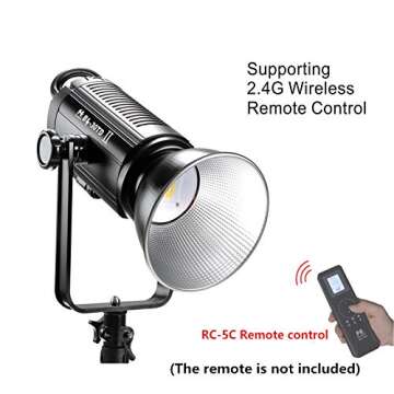 Falcon Eyes BL-30TD II 300W Bowens Mount Studio Continuous LED Bi-Color 3000K-8000K Studio Light V-Mount Plate,9 Pre-Programmed Lighting Effects, Compatible with DMX 512(New Version)