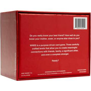 WE'RE NOT REALLY STRANGERS Card Game - 150 Conversation Cards for Adults, Teens, Couples, & Strangers - Fun Family Party Card Game & Icebreaker for Game Night or Date Night, Ages 15+, 2-6 Players