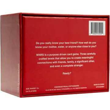 WE'RE NOT REALLY STRANGERS Card Game - 150 Conversation Cards for Adults, Teens, Couples, & Strangers - Fun Family Party Card Game & Icebreaker for Game Night or Date Night, Ages 15+, 2-6 Players