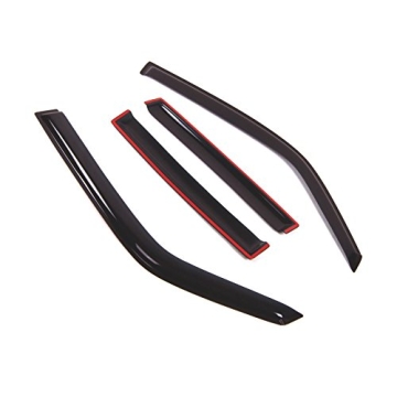 TuningPros Custom-fit Window Vent Visors for Mitsubishi Montero 2001-2006 | 4 Pcs Set, Smoke Tinted ...