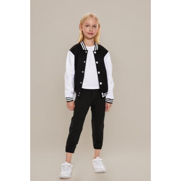 Stylish ACEFAST INC Kids Baseball Jacket for Active Girls