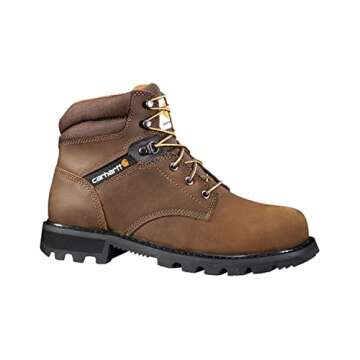 Carhartt Men's Traditional Welt 6" Steel Toe Work Boot Construction, Crazy Horse Brown Oil Tanned, 1...