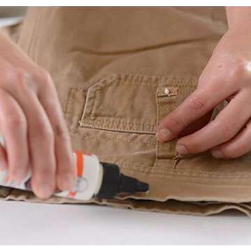 Tear Mender Instant Fabric & Leather Adhesive Kit with Patch for Jeans, 2 oz Bottle, Liquid, TM-3