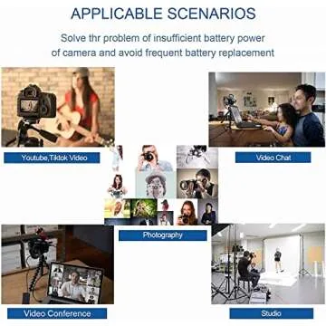 HY1C DMW-DCC8 DC Coupler Dummy Battery DMW-AC8 AC Power Adapter Kit for Panasonic Lumix DMC-G7, DMC-G85, DC-FZ1000 II, DMC-GH2, DMC-G5, DMC-G6, DMC-FZ200, DMC-FZ300, DMC-FZ2500 Cameras