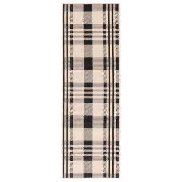 SAFAVIEH Courtyard Collection Accent Rug - 2' x 3'7", Black & Bone, Indoor/Outdoor & Washable, Ideal...