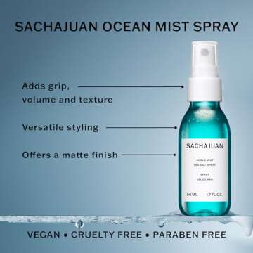 SachaJuan Ocean Mist Sea Salt Spray 50 ml - Effortless Beachy Waves