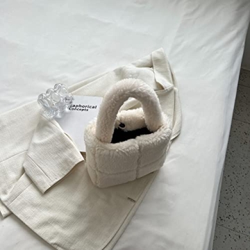 Chic Fluffy Faux Fur Tote Bag for Women - Stylish and Functional