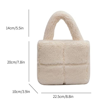 Chic Fluffy Faux Fur Tote Bag for Women - Stylish and Functional
