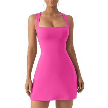 QINSEN Women's Sleeveless Dress for Leisure Casual Party Club Street Going Out Azalea M