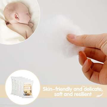 LUNARM 850g/29.98oz Memory Foam Filling and Polyester Fiber Fill, Shredded Density Foam for Bean Bag Filler Soft and Comfortable Stuffing Foam for Chairs Cushions Pillows Pet Beds