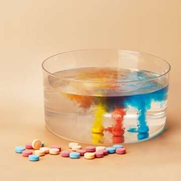 OSOMBUBO Bath Color Tablets for Kids 120 Count (2 Packets, 60 Tablets Each), Kids Bath Bombs Set Includes Colorful Fizzies Tablets, Educational Fun Bathtime Activity for Kids