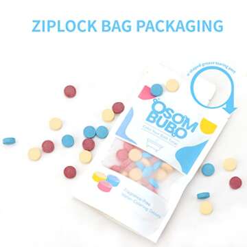 OSOMBUBO Bath Color Tablets for Kids 120 Count (2 Packets, 60 Tablets Each), Kids Bath Bombs Set Includes Colorful Fizzies Tablets, Educational Fun Bathtime Activity for Kids