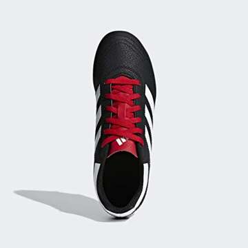 adidas unisex child Goletto Vi Firm Ground Football Shoe, Black/White/Scarlet, 1 Little Kid US