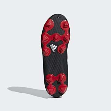 adidas unisex child Goletto Vi Firm Ground Football Shoe, Black/White/Scarlet, 1 Little Kid US