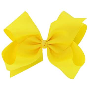 Big 8 Inches Hair Bows For Girls Grosgrain Boutique Hair Bow Clips For Teens Kids Toddlers 12 Pcs