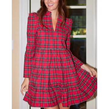 Stylish Women's Plaid Tunic Dress for Every Occasion