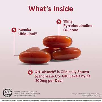 Jarrow Formulas QH-absorb + PQQ Antioxidant Support 60 Softgels