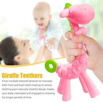 SHARE&CARE Giraffe Baby Teether - BPA Free Silicone Toy