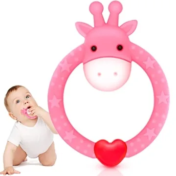 SHARE&CARE Giraffe Baby Teether - BPA Free Silicone Toy