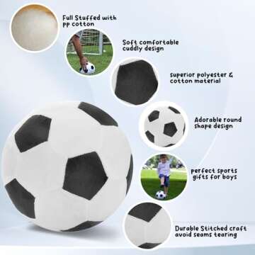 Soccer Ball Plush Baby Room Soft Stuffed Toy 6-12 Months