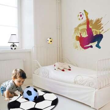 Soccer Ball Plush Baby Room Soft Stuffed Toy 6-12 Months