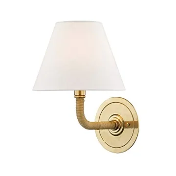 Elegant Hudson Valley Wall Sconce in Aged Brass
