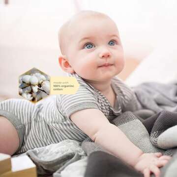 Burt’s Bees Baby Unisex Baby Bodysuits, 5-Pack Short & Long Sleeve One-Pieces, 100% Organic Cotton