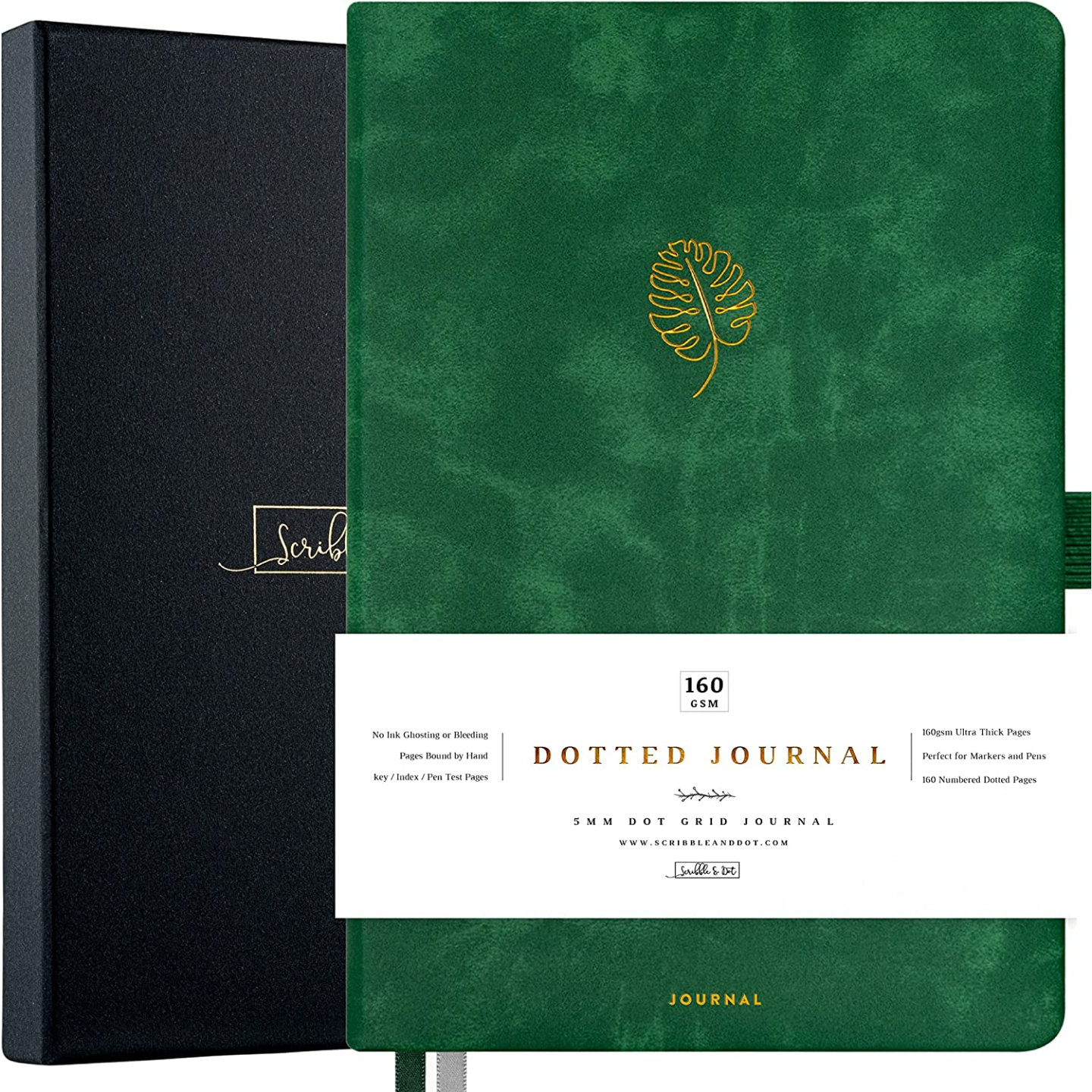 Monstera A5 Bullet Dotted Journal with 160gsm Paper