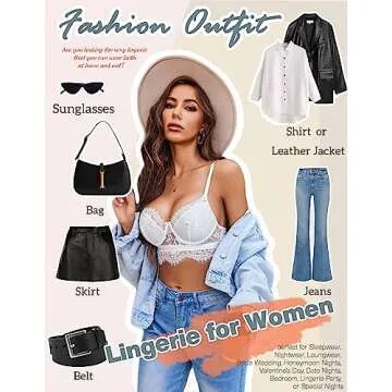 Avidlove White Lace Tank Top for Women Y2k Spaghetti Strap Bralette Medium