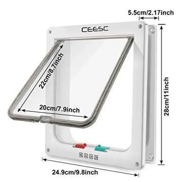 CEESC Extra Large Cat Door for Cats and Dogs up to 25.54 lbs