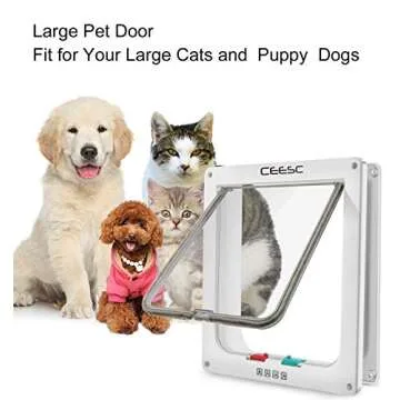CEESC Extra Large Cat Door for Cats and Dogs up to 25.54 lbs