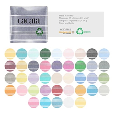 Cacala Turkish Cotton Towels - Absorbent & Quick-Dry