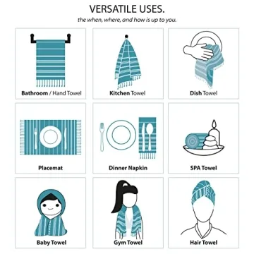 Cacala Turkish Cotton Towels - Absorbent & Quick-Dry