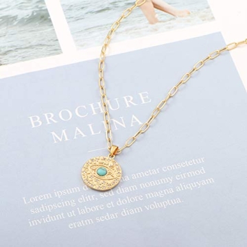 Elegant 18k Gold Evil Eye Pendant Necklace for Women