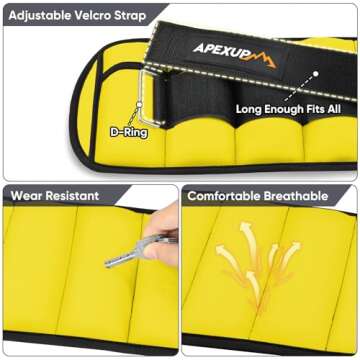 APEXUP Adjustable Ankle Weights for Fitness Lovers