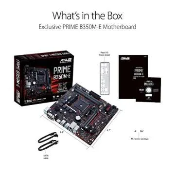 ASUS Prime B350M-E AMD Ryzen AM4 DDR4 HDMI DVI VGA M.2 USB 3.1 uATX B350 Motherboard