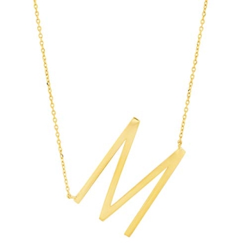 MAX + STONE Elegant 10k Gold Letter Necklace | Personalized Initial Jewelry for Women